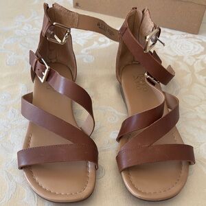 Franco Sarto Tan Strappy Sandals